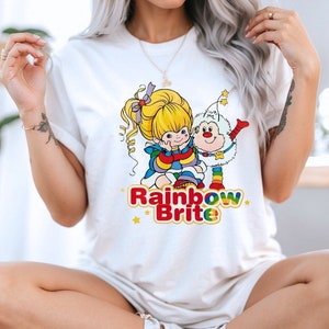 Rainbow Brite T-shirt - Retro Cartoon Tee - Childhood Nostalgia - Gildan Heavy Cotton T-shirt