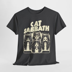 Cat Sabbath Shirt, Funny Graphic T-shirt, Rocker Shirt, Rock Band, Rock Music,  Felines, Kitty Cats, Pussycats, Cat Lover