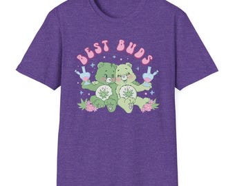 420 Shirt, Cannabis shirt, Cute Bear T-shirt, Best Buds T-shirt, Weed Humor Shirt, Unisex Softstyle T-Shirt