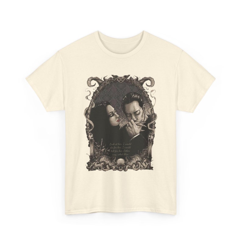 Gothic Romance Lovers Shirt, Unisex Heavy Cotton Tee Natural