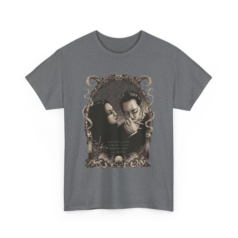 Gothic Romance Lovers Shirt, Unisex Heavy Cotton Tee Graphite Heather