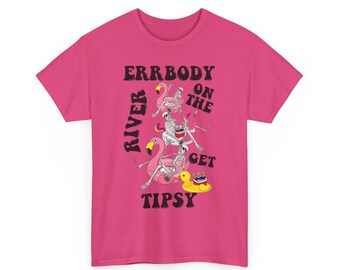 Funny Flamingos Tubing T-shirt, Summer and Sunshine, Gift for Women, Gifts for Men, Ladies Shirts, Best Friend Gift.