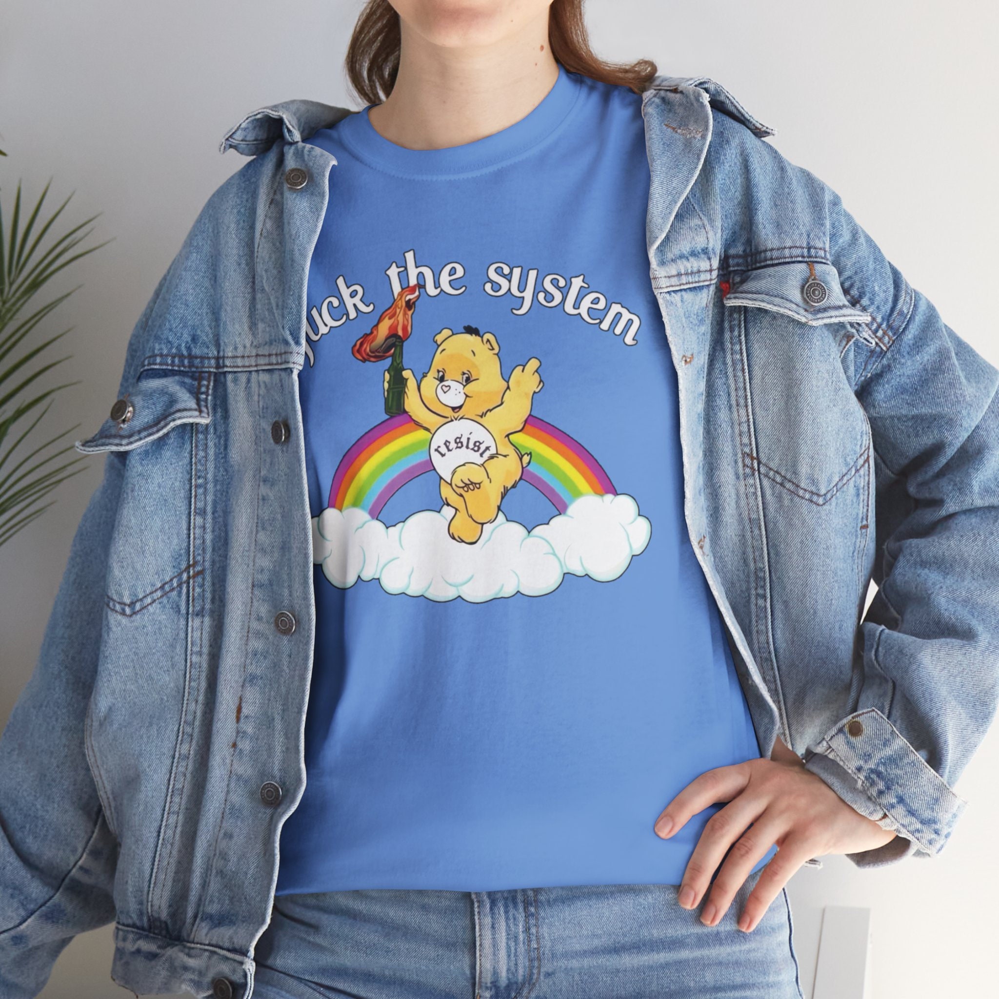 Fuck the System Shirt, Anarchist Bear Shirt, Funny Alternative