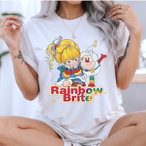 Rainbow Cartoon Shirt, Cartoon Friends T-shirt, 80&#39;s Nostalgia, Soft Style Tee Shirt, Retro Cartoon Graphic Tee