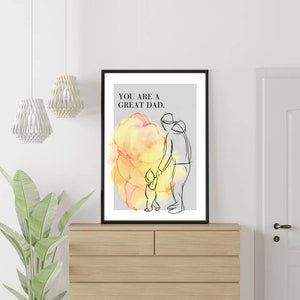 Poster: "You Are A Great Dad", Geschenk zum Vatertag, Vater, Bestärkung für Papas, Papa Geschenk, Junger Papa