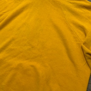 Vintage 80s 1985 Soccer Crunchbombs Raglan Worn Yellow Sweatshirt Hoodie image 9