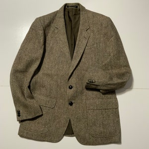 Vintage Harris Tweed English House Wool Sportscoat Blazer Jacket Overcoat.