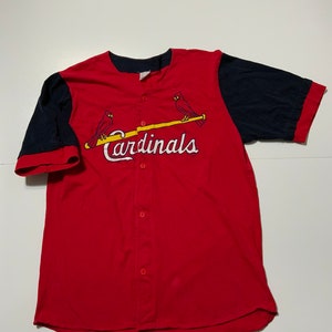 Vintage 00s Cotton Red Majestic Cardinals Baseball Authentic