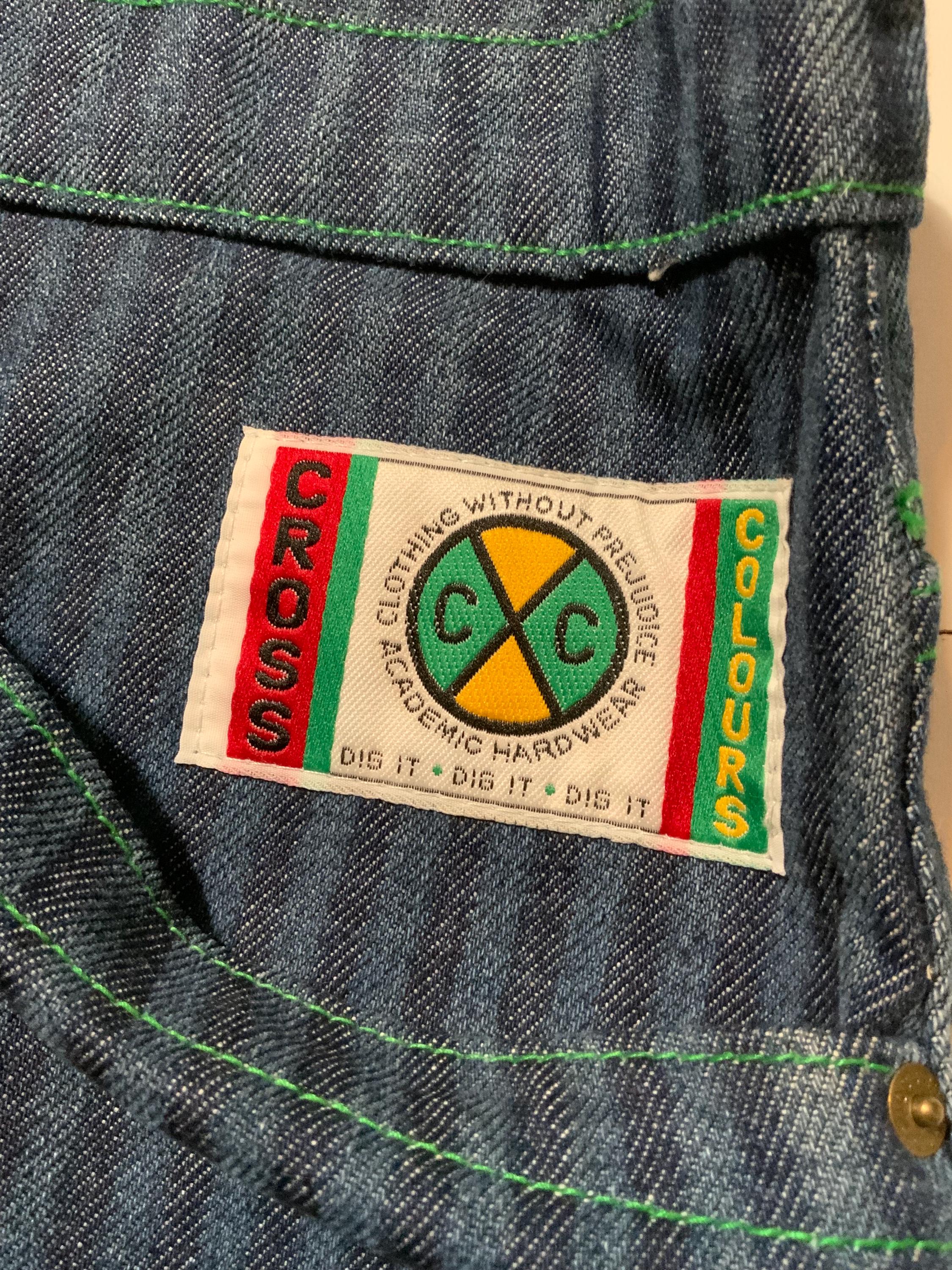 Vintage 90s Cross Colours Dig It Academic Hardwear Striped