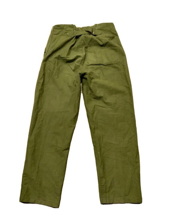 True Vintage Swedish Military Army Buckle Back Olive Green True Vintage Swedish Military Army Buckle Back Olive Green