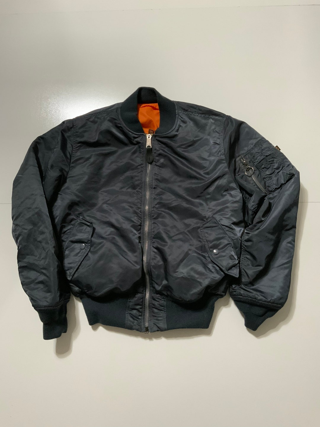 Vintage Alpha Industries MA-1 Reversible Grey Military Flyers Bomber ...