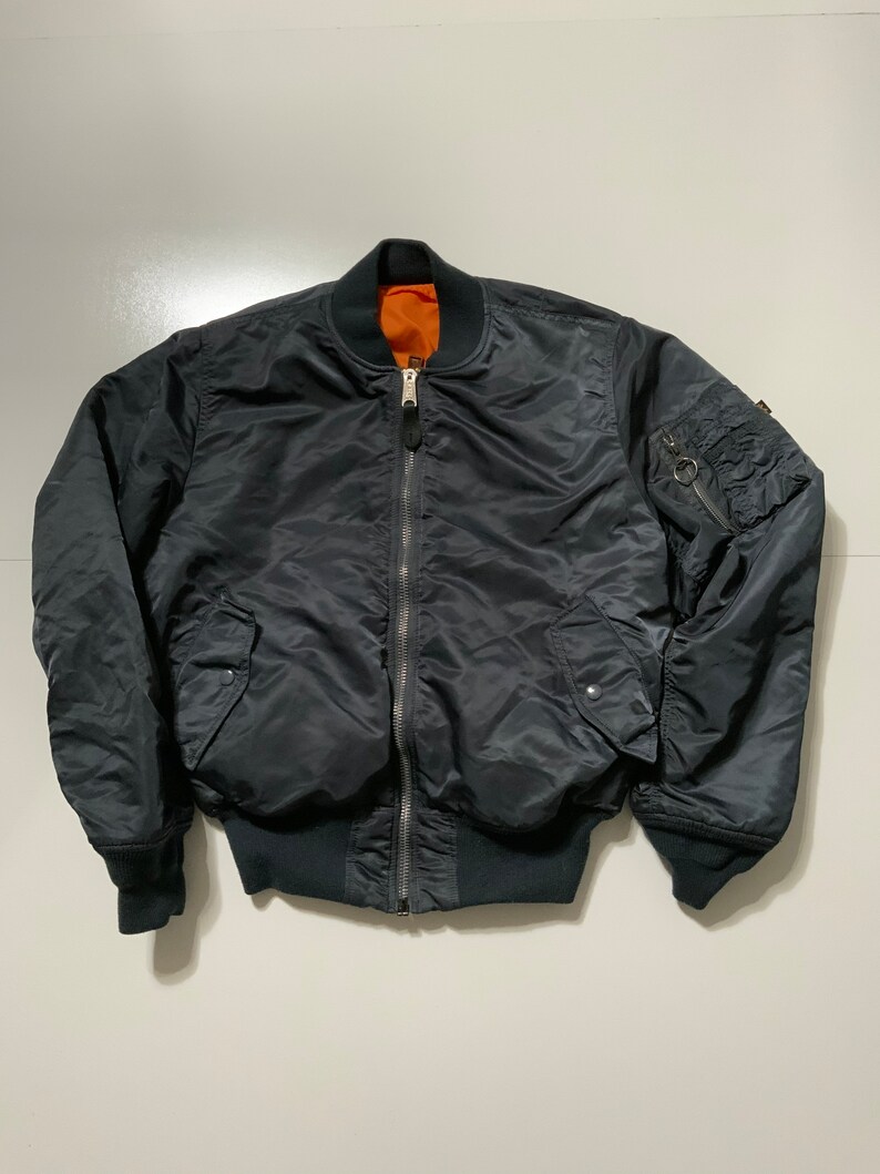 Vintage Alpha Industries MA-1 Reversible Grey Military Flyers Bomber ...