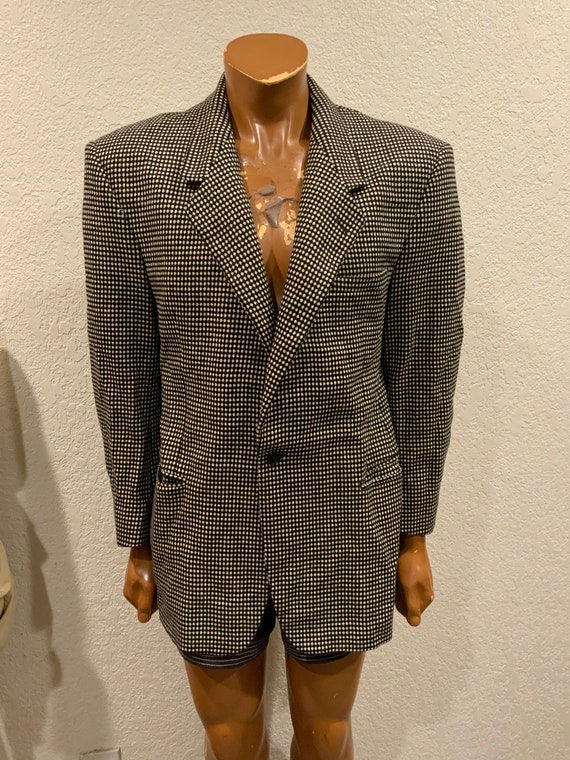 Vintage 80s V2 By Gianni Versace Polka Dot Wool S… - image 5