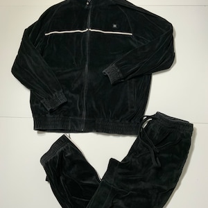 Men's Velour Hoodies Tracksuit Jogger Pants Streetwear Outdoor M-3XL