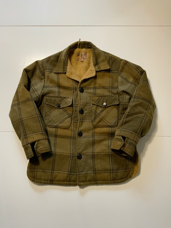 VTG 50s 60s Fox Knapp Sherpa Lined Lumberjack Plai