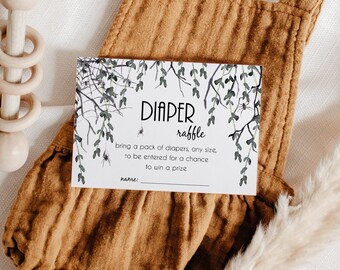 Druckbare Windel Tombola Tickets für Herbst Halloween Baby Shower, A Little Boo ist fast fällig Einladungseinsatz, Instant Download