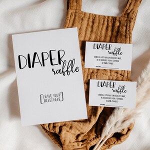 Printable Diaper Raffle Bundle, Diaper Raffle Tickets and Sign, DIY Baby Shower Games, Instant Download and Print