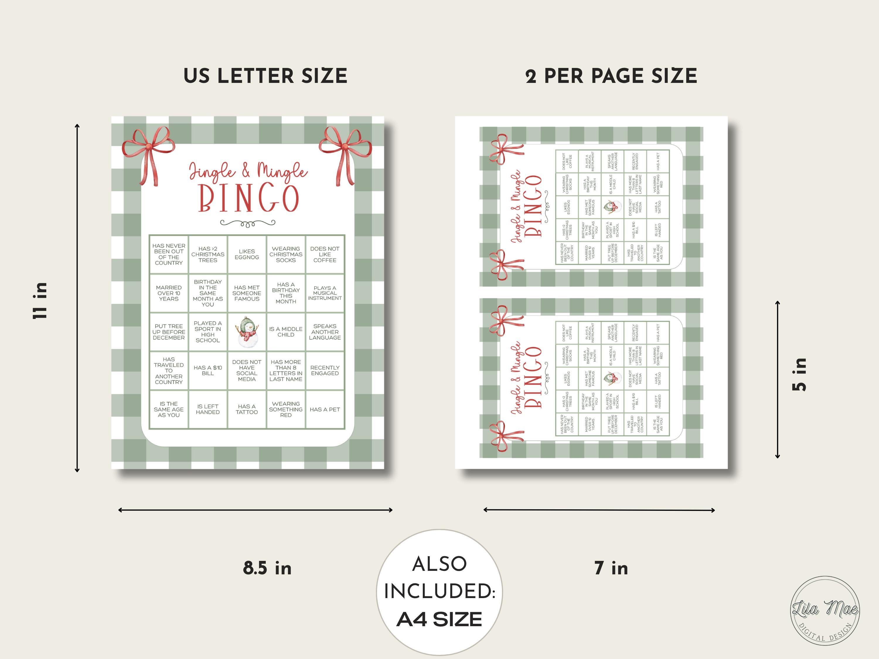 Find the Guest Bingo Game, Printable Christmas Party Icebreaker, Jingle ...