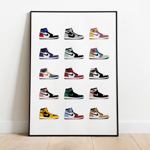 Air Jordan Collection Print | Sneaker Wall Art | Digital File