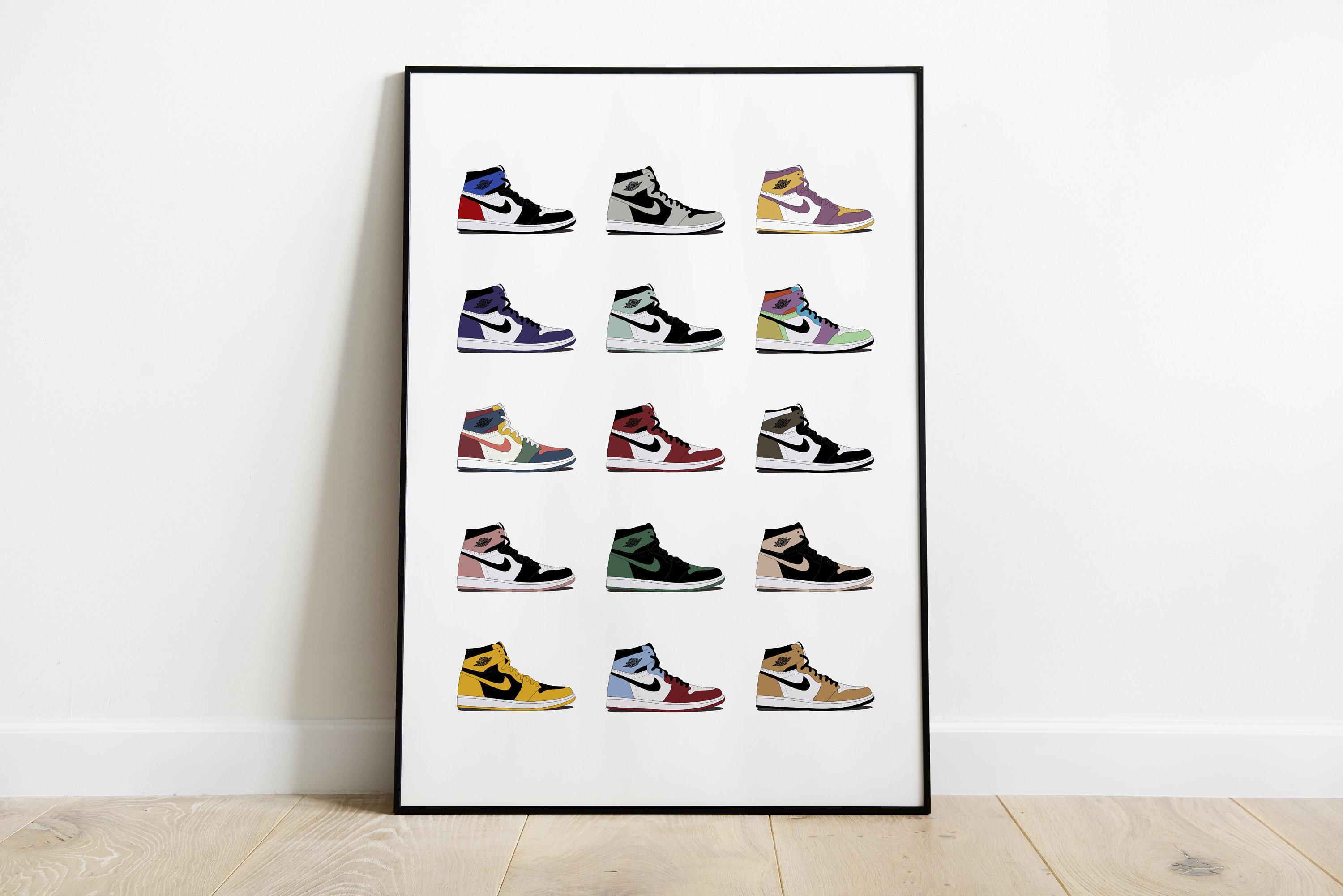 SYCART®,Air Jordan Wall Art Poster Prints, Set of 6 (8''x10'') UNFRAMED,  Air Jordan Room Decor, Cool air jordan poster, Jordan shoe posters