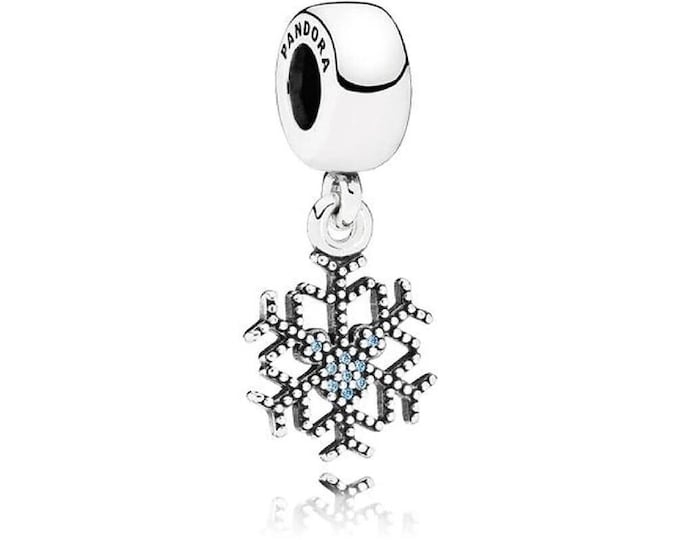 Authentic Disney Mickey Sparkling Snowflake Charm | S925 Ale | with  Box | 791467CFL