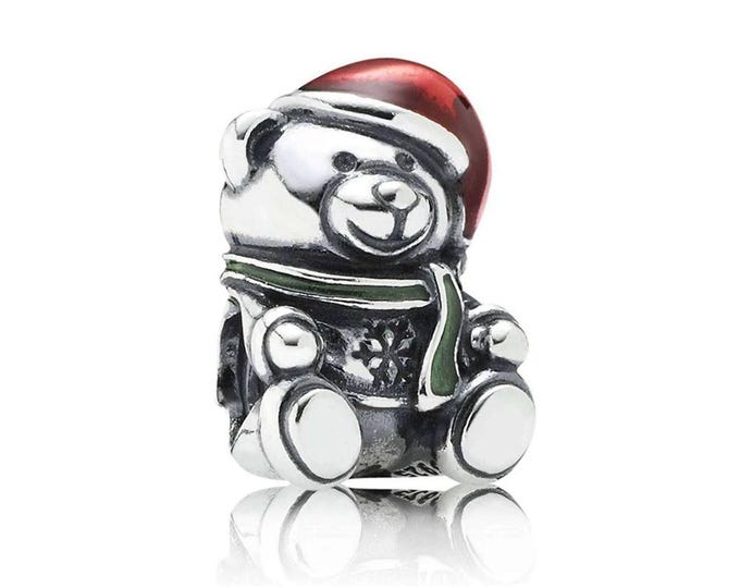 Authentic Christmas Bear Charm | S925 Ale | with  Pop Up Box | 791391ENMX