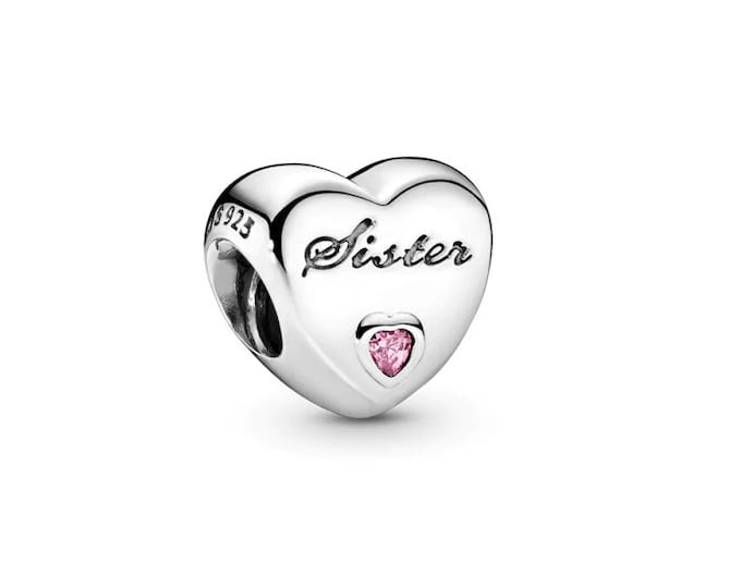 Authentic Sisters Love Heart Charm | S925 Ale | with Pop-Up Box | 791946PCZ