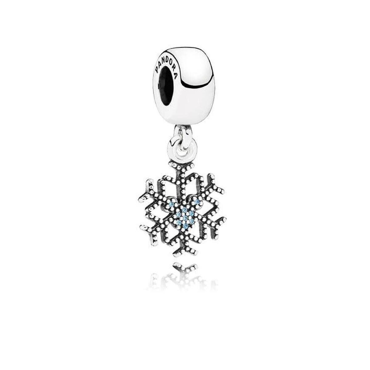 New Authentic Disney Mickey Sparkling Snowflake Charm | S925 Ale | with  Box | 791467CFL