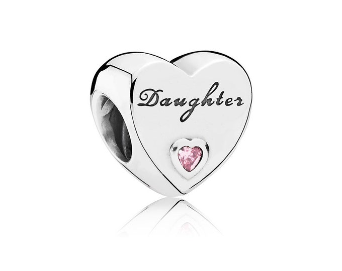 Authentic Daughter Love Heart Charm S925 Ale with  Box - 791726PCZ
