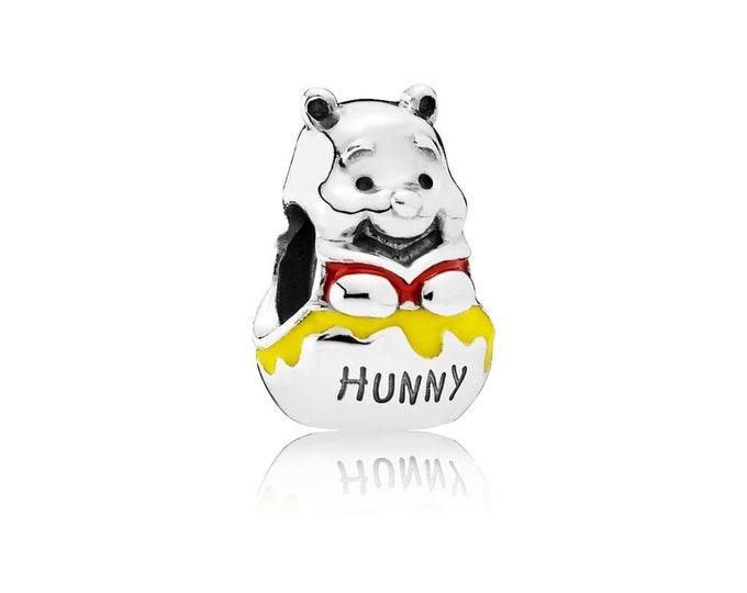 Authentic Disney Honey Pot Pooh Charm S925 Ale with Pop Up Box - 791919ENMX