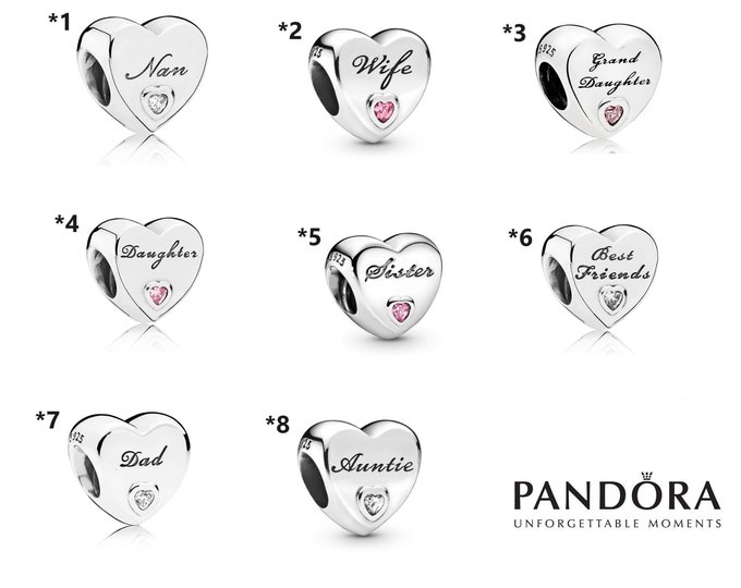 Authentic Charms, Dangles, Accessories, Family Heart Collections, Fits Pandora Bracelets, With Box