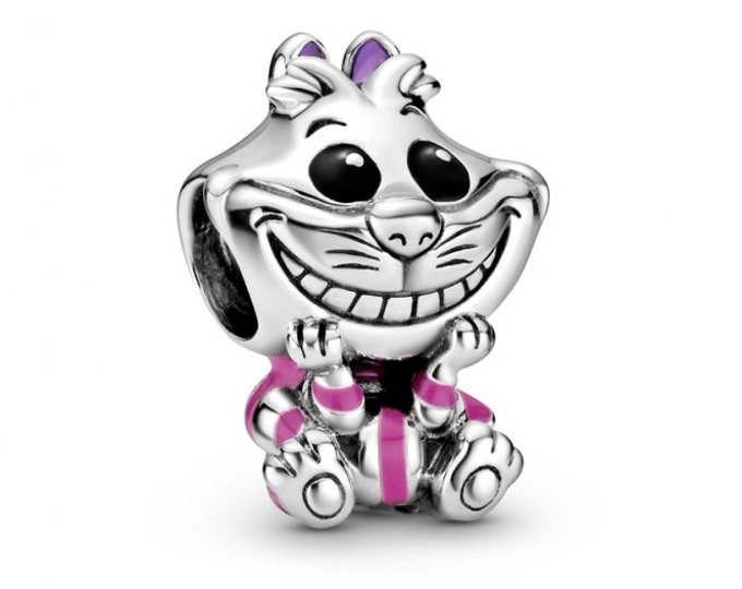 Authentic Disney Alice in Wonderland Cheshire Cat Charm S925 Ale with  Box - 798850C01