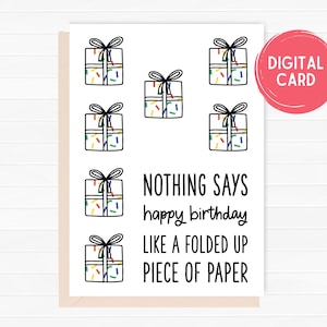 Lustige Happy Birthday Karte, Druckbare Geburtstagskarte, Happy Birthday Karte, 5x7 PDF JPG Instant Download beinhaltet druckbare Umschlagvorlage