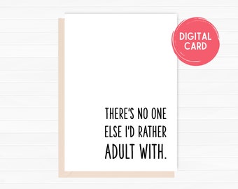 Printable Funny Love Card, Anniversary Card, For Him, Boyfriend Card, Valentines Card, Card For Husband, Wife, Cute Anniversary Card