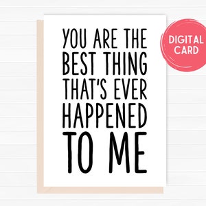 Your Are The Best Card, Amour et amitié, Anniversaire, Anniversaire, Saint-Valentin, Carte d’amour mignonne, PDF, JPEG, Téléchargement instantané, Carte numérique