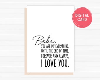 Together Forever Valentine's Card - Love Anniversary Card For Him/Her With Kraft Envelope