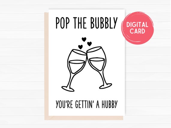 Printable Engagement or Bridal Shower Card 5x7 | Etsy