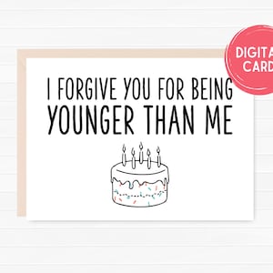Cartão de aniversário engraçado, cartão de feliz aniversário, cartão da namorada, cartão do namorado, cartão da esposa, cartão do marido PDF JPG, cartão digital