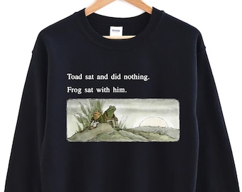 Frog And Toad Sweatshirt, meme Cottagecore Aesthetic, Gift for friend, Vintage Classic Book Unisex Sweatshirt