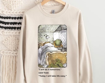 Frog And Toad Sweatshirt, meme Cottagecore Aesthetic, Gift for friend, Vintage Classic Book Unisex Sweatshirt