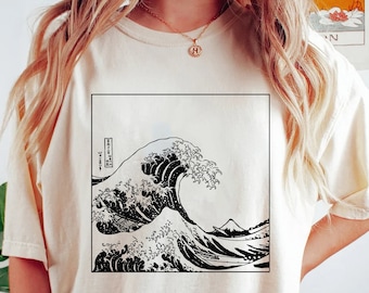 Die große Welle vor Kanagawa Shirt, Ästhetisches T-Shirt, Japanisches Shirt, Ästhetische Kleidung, Anime UNISEX Tee