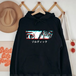 Sad anime girl eyes Hoodie, retro Japanese Aesthetic Hoodie, manga Unisex Hoodie