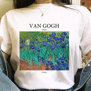 Van Gogh Irises T-Shirt Vibrant Aesthetic Lily Pads Famous Vintage Retro Art Unisex