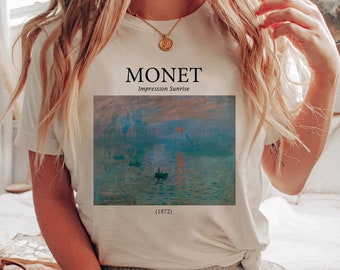 Monet Impression Sunrise Shirt - aesthetic shirt, art shirt ,artsy shirt,claude monet shirt, monet t shirt Unisex