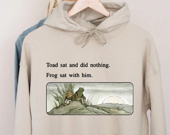 Frosch und Kröten Hoodie, Meme Cottagecore Ästhetik, Geschenk für Freund, Vintage Classic Buch Unisex Hoodie