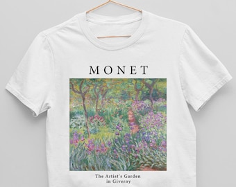 The Artist's Garden in Giverny (1900) T Shirt, Claude Monet, Art T shirt, Art Lover, Aesthetic Gift Unisex