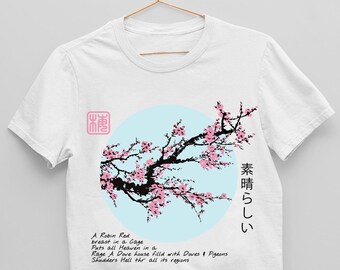 Style3 T-Shirt Uomo Demon Anime Japan Manga - Ciliegi In Fiore Sumiko - 100% Cotone Premium, Stampa Originale Vintage, Taglio Regular
