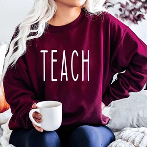 Teacher Sweatshirt,Teacher Gift,Middle School Teacher Shirt,Teacher Gifts Personalized,Fall Teacher Shirt,Teach Shirt, Teacher Shirt