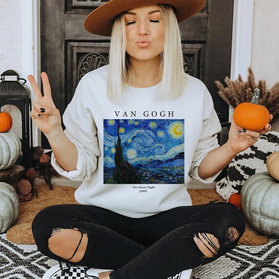 Van gogh starry night sweatshirt hotsell