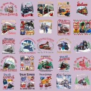 35+ The Polar Express Christmas PNG Bundle, Believe Christmas, North Pole Magic Png, Vintage Christmas Png, Christmas Movie, Merry Christmas